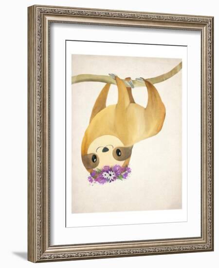 Floral Sloth 2-Kimberly Allen-Framed Art Print