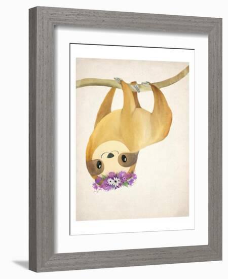 Floral Sloth 2-Kimberly Allen-Framed Art Print