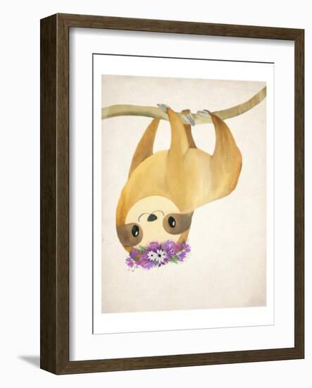 Floral Sloth 2-Kimberly Allen-Framed Art Print