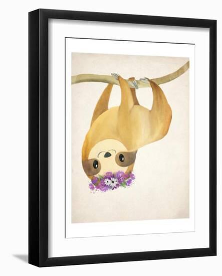 Floral Sloth 2-Kimberly Allen-Framed Art Print