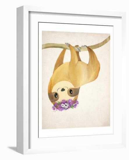 Floral Sloth 2-Kimberly Allen-Framed Art Print