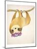 Floral Sloth 2-Kimberly Allen-Mounted Art Print