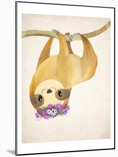 Floral Sloth 2-Kimberly Allen-Mounted Art Print