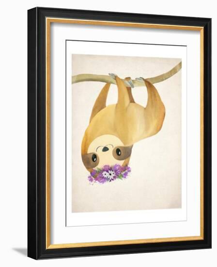 Floral Sloth 2-Kimberly Allen-Framed Art Print