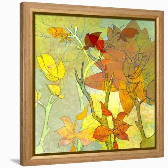 Floral Spice Shadow-Jan Weiss-Framed Stretched Canvas