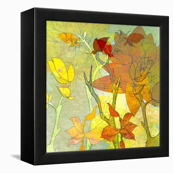 Floral Spice Shadow-Jan Weiss-Framed Stretched Canvas