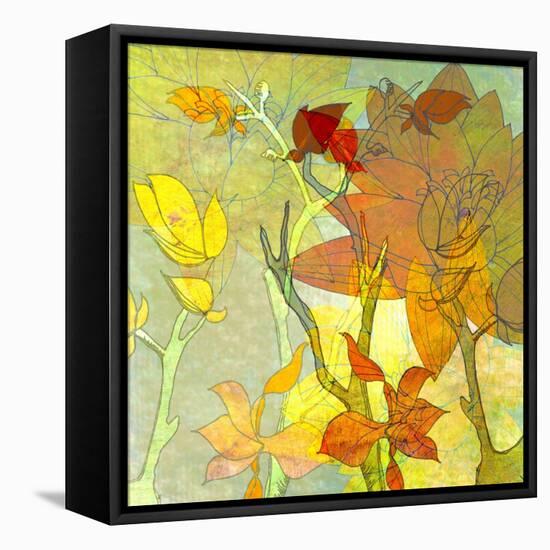 Floral Spice Shadow-Jan Weiss-Framed Stretched Canvas