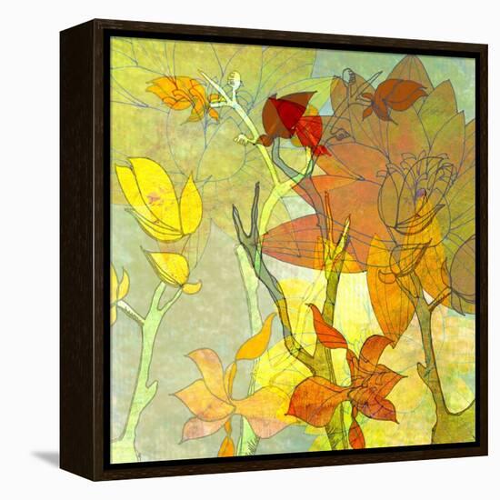 Floral Spice Shadow-Jan Weiss-Framed Stretched Canvas