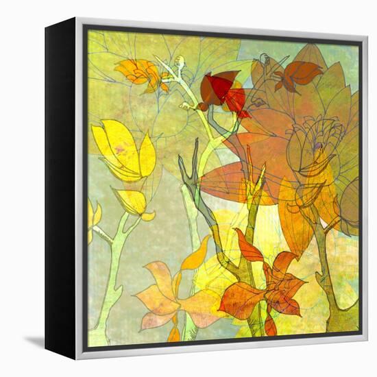 Floral Spice Shadow-Jan Weiss-Framed Stretched Canvas