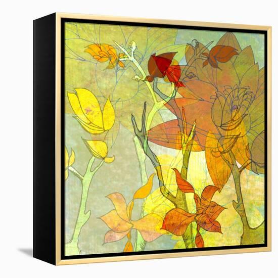 Floral Spice Shadow-Jan Weiss-Framed Stretched Canvas