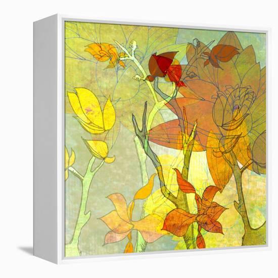 Floral Spice Shadow-Jan Weiss-Framed Stretched Canvas