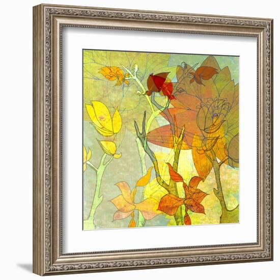 Floral Spice Shadow-Jan Weiss-Framed Art Print