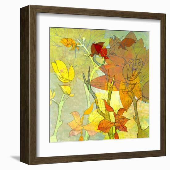 Floral Spice Shadow-Jan Weiss-Framed Art Print