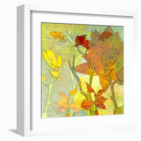 Floral Spice Shadow-Jan Weiss-Framed Art Print