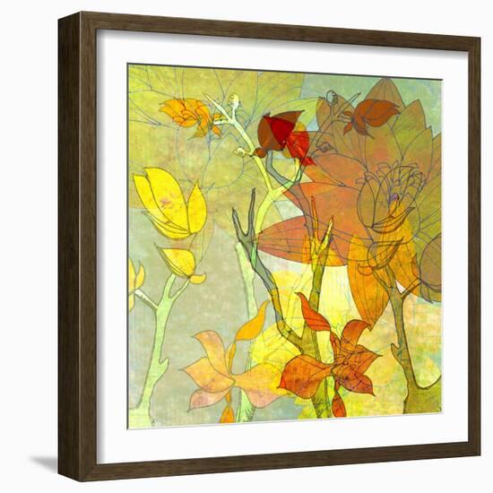 Floral Spice Shadow-Jan Weiss-Framed Art Print