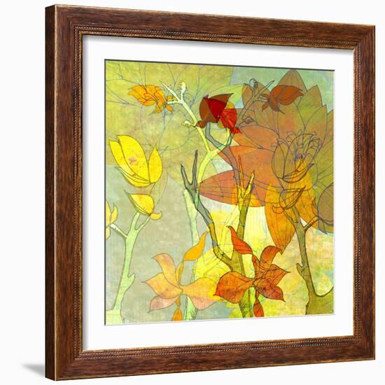 Floral Spice Shadow-Jan Weiss-Framed Art Print