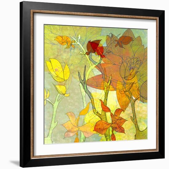 Floral Spice Shadow-Jan Weiss-Framed Art Print