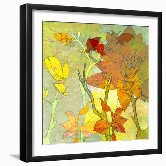 Floral Spice Shadow-Jan Weiss-Framed Art Print