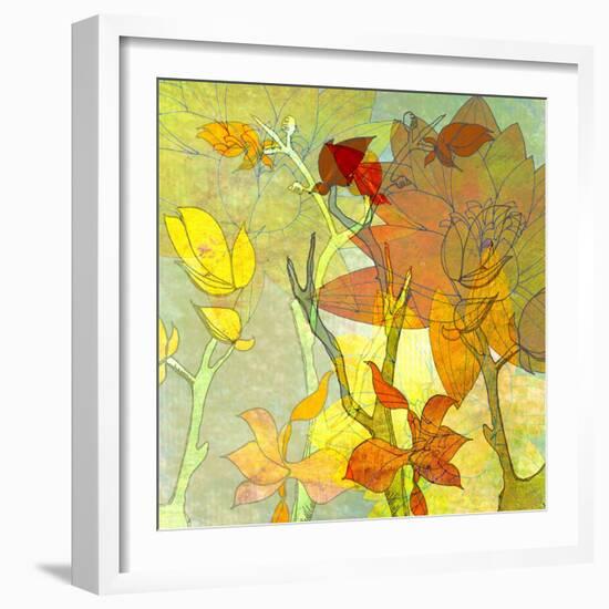 Floral Spice Shadow-Jan Weiss-Framed Art Print