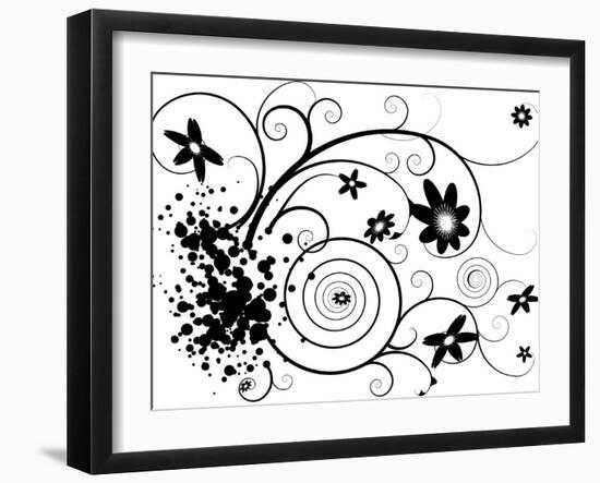 Floral Splat-nicemonkey-Framed Art Print