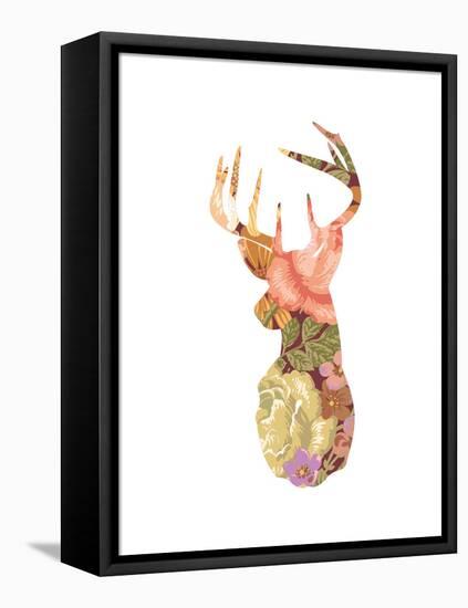 Floral Stag-Moha London-Framed Premier Image Canvas