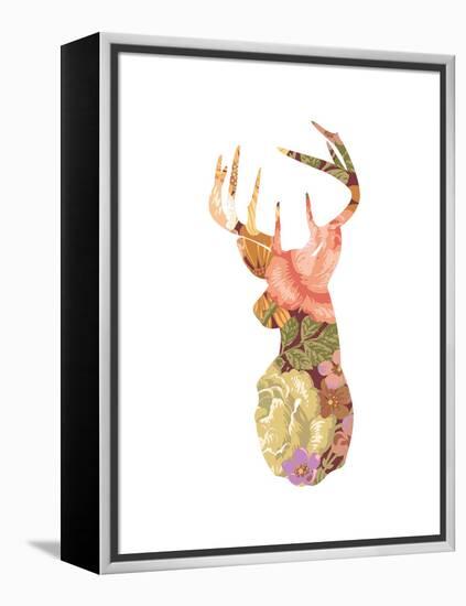 Floral Stag-Moha London-Framed Premier Image Canvas