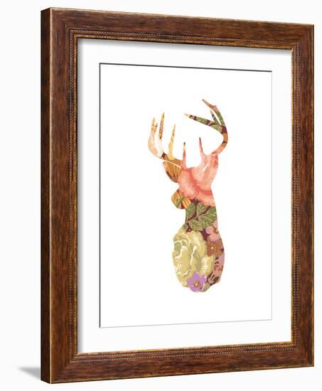 Floral Stag-Moha London-Framed Giclee Print