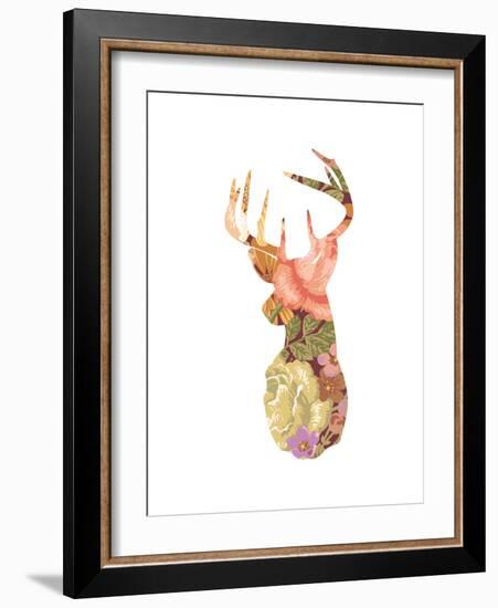 Floral Stag-Moha London-Framed Giclee Print