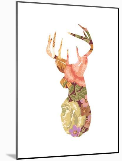 Floral Stag-Moha London-Mounted Giclee Print