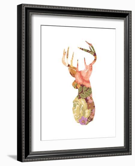 Floral Stag-Moha London-Framed Giclee Print