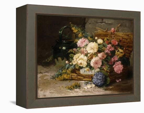 Floral Still Life (Spring)-Eugene Henri Cauchois-Framed Premier Image Canvas