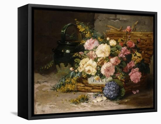 Floral Still Life (Spring)-Eugene Henri Cauchois-Framed Premier Image Canvas