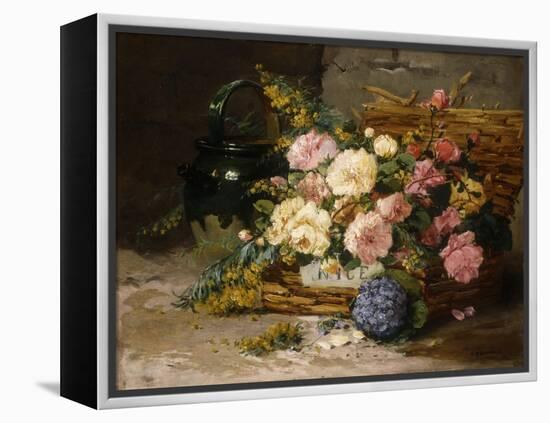 Floral Still Life (Spring)-Eugene Henri Cauchois-Framed Premier Image Canvas