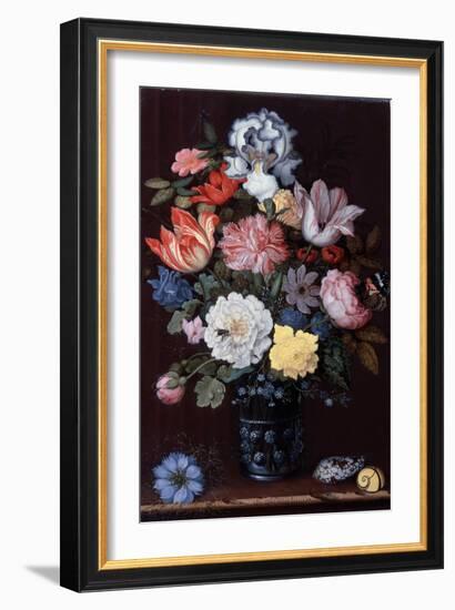 Floral Still Life with Shells, 1622-Balthasar van der Ast-Framed Giclee Print