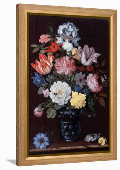 Floral Still Life with Shells, 1622-Balthasar van der Ast-Framed Premier Image Canvas