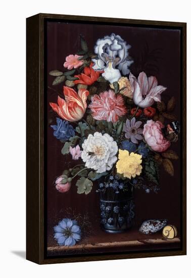 Floral Still Life with Shells, 1622-Balthasar van der Ast-Framed Premier Image Canvas