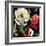 Floral Story IV on Black-Lisa Audit-Framed Premium Giclee Print