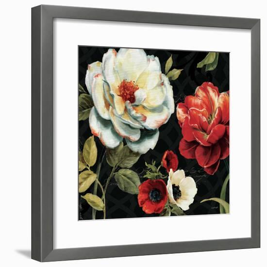 Floral Story IV on Black-Lisa Audit-Framed Premium Giclee Print