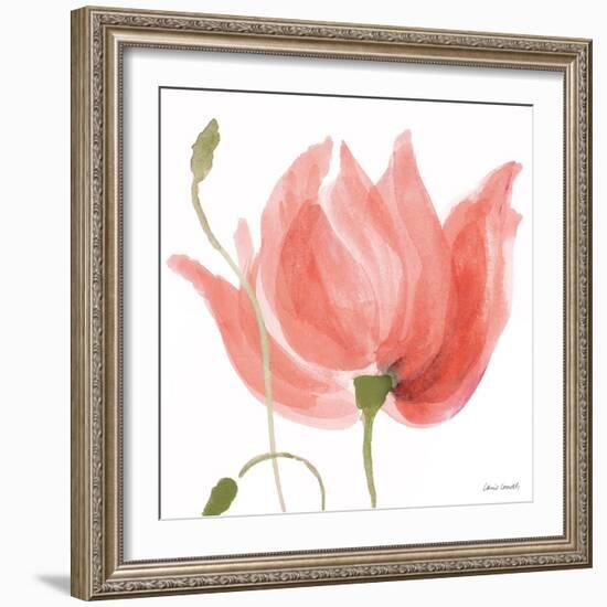 Floral Sway Peach II-Lanie Loreth-Framed Art Print