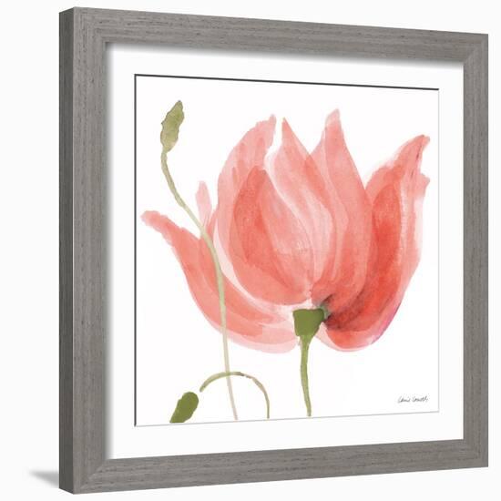 Floral Sway Peach II-Lanie Loreth-Framed Art Print