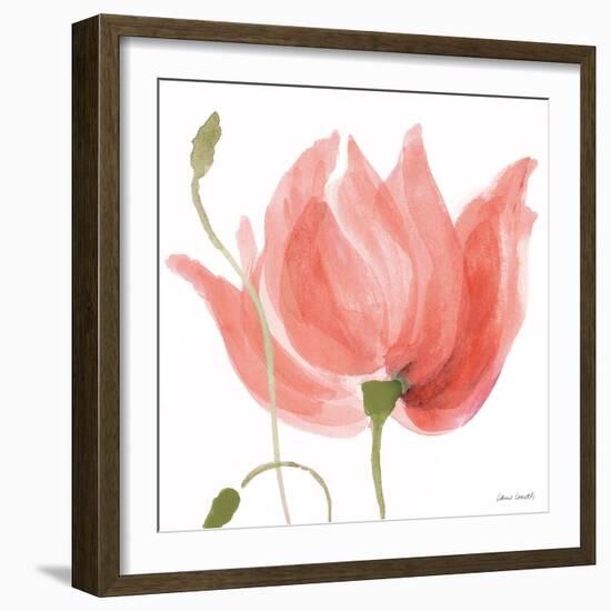 Floral Sway Peach II-Lanie Loreth-Framed Art Print