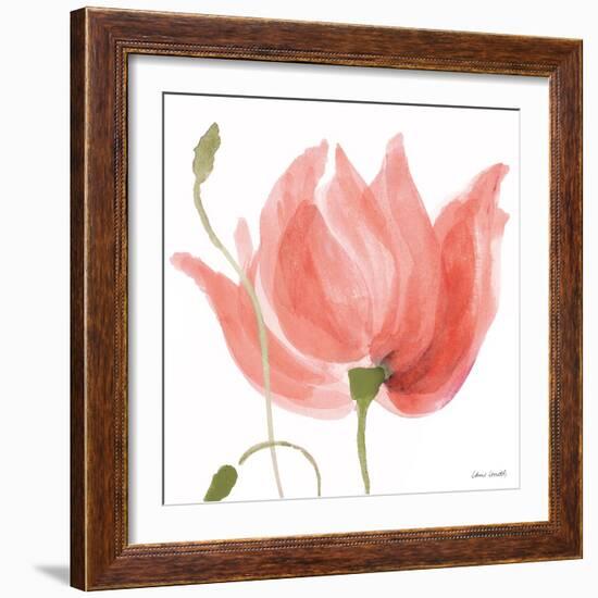 Floral Sway Peach II-Lanie Loreth-Framed Art Print