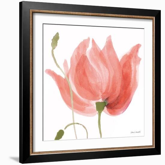 Floral Sway Peach II-Lanie Loreth-Framed Art Print