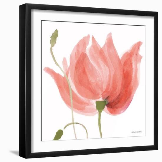 Floral Sway Peach II-Lanie Loreth-Framed Art Print