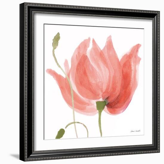 Floral Sway Peach II-Lanie Loreth-Framed Art Print