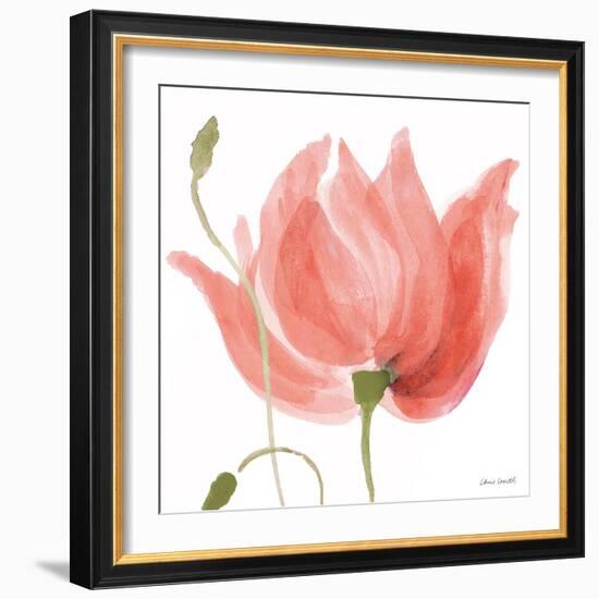 Floral Sway Peach II-Lanie Loreth-Framed Art Print