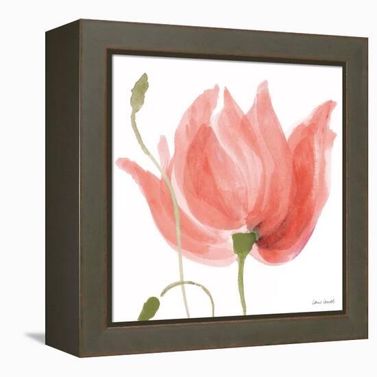 Floral Sway Peach II-Lanie Loreth-Framed Stretched Canvas