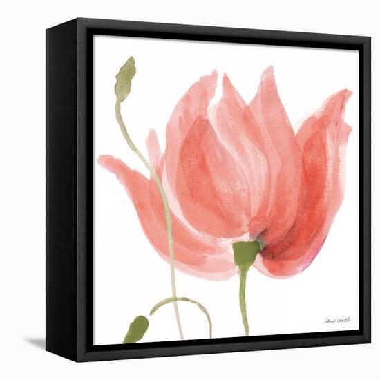 Floral Sway Peach II-Lanie Loreth-Framed Stretched Canvas