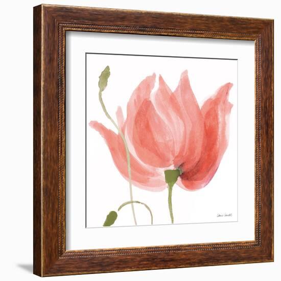 Floral Sway Peach II-Lanie Loreth-Framed Art Print