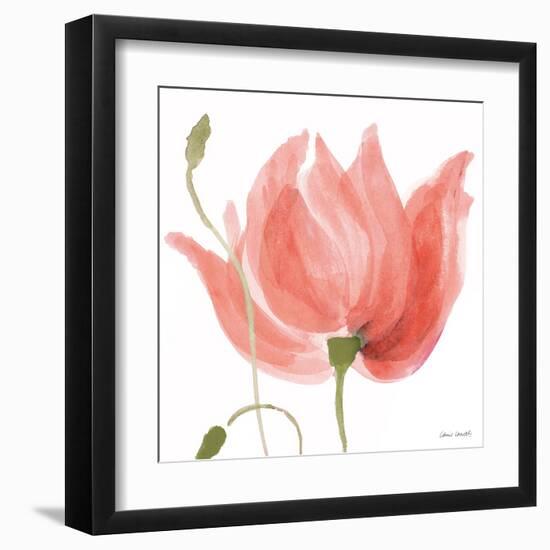 Floral Sway Peach II-Lanie Loreth-Framed Art Print